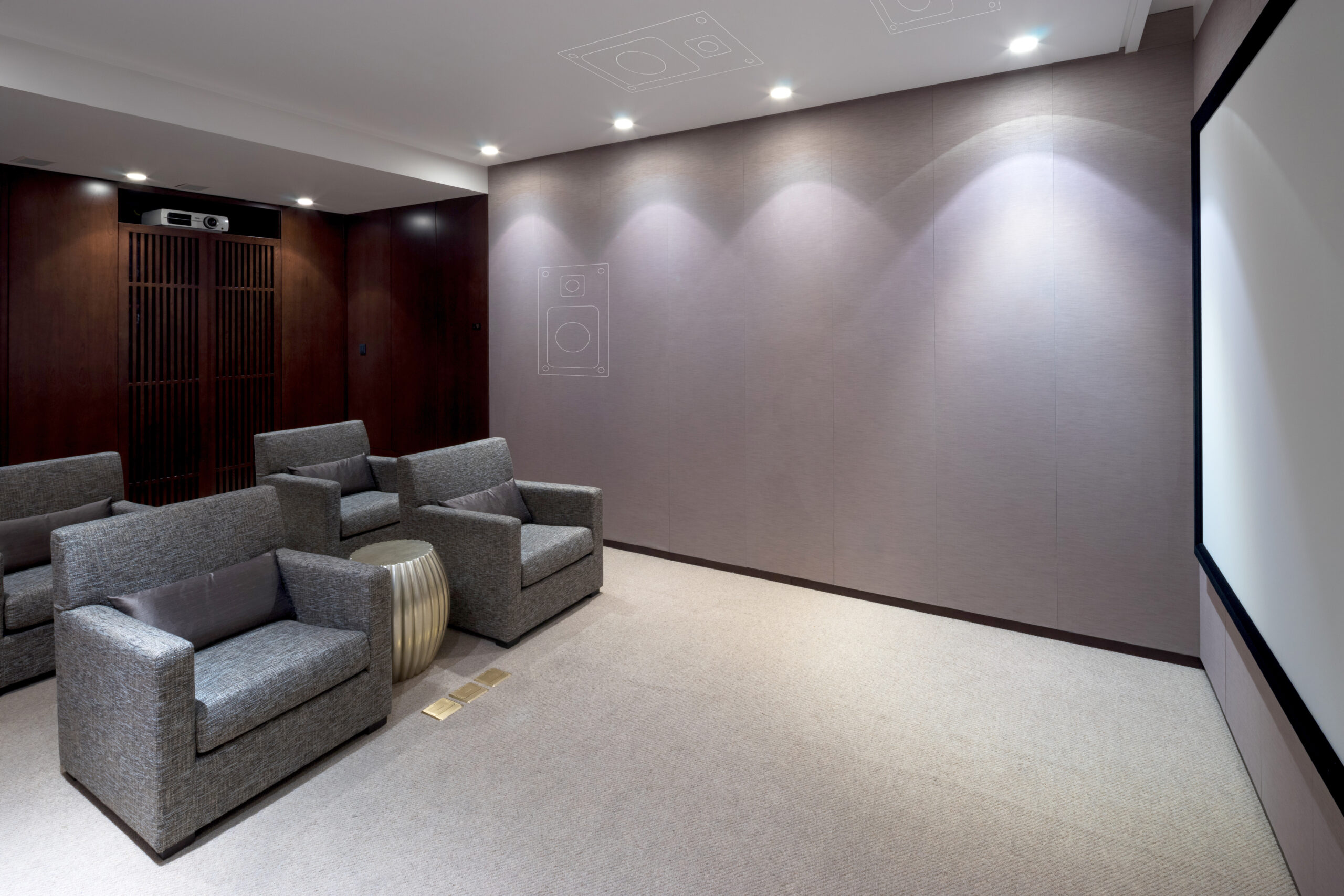 design and furniture in modern home theatre